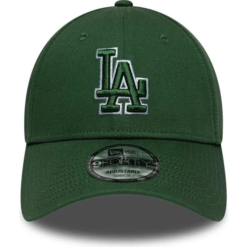 mutzen-gebogen-grun-verstellbares-band-9forty-team-outline-der-los-angeles-dodgers-mlb-von-new-era