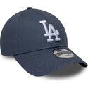 mutzen-gebogen-grau-verstellbares-band-9forty-league-essential-der-los-angeles-dodgers-mlb-von-new-era