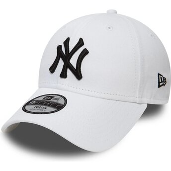 Mützen gebogen weiß verstellbares band für Kinder 9FORTY League Essential der New York Yankees MLB von New Era