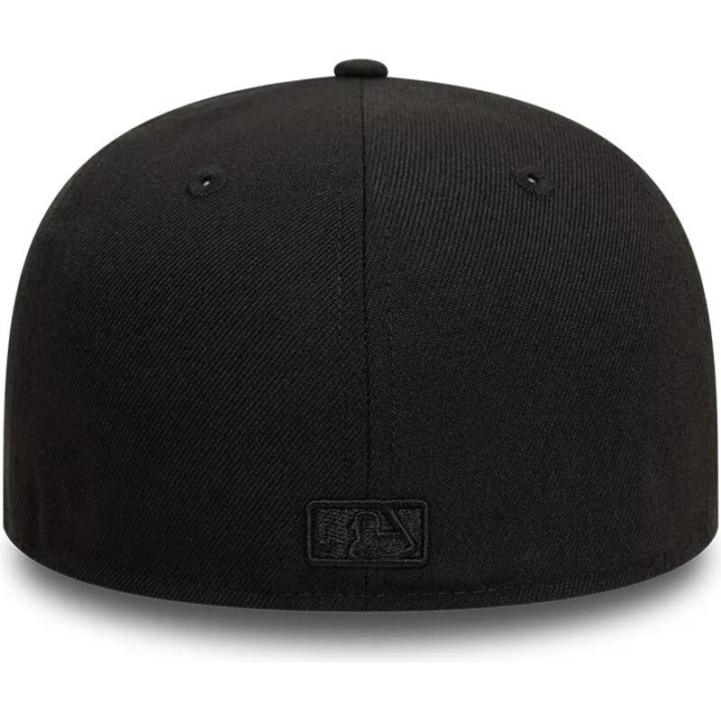 schwarze-enganliegende-flatcap-mit-schwarzem-logo-59fifty-league-essential-der-los-angeles-dodgers-mlb-von-new-era