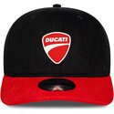 casquette-courbee-noire-et-rouge-snapback-9seventy-stretch-snap-contrast-visor-ducati-motor-motogp-new-era