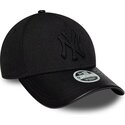 mutzen-gebogen-schwarz-verstellbares-band-9forty-m-crown-a-frame-fabric-mix-der-new-york-yankees-mlb-von-new-era