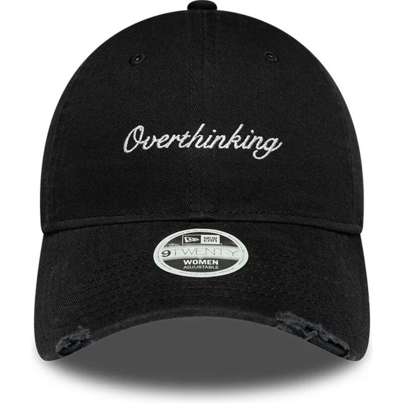 mutzen-gebogen-schwarz-verstellbares-band-9twenty-slogan-overthinking-von-new-era mutzen-gebogen-schwarz-verstellbares-band-9twenty-slogan-overthinking-von-new-era