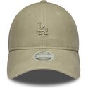 casquette-courbee-beige-ajustable-pour-femme-avec-logo-beige-9twenty-washed-pu-los-angeles-dodgers-mlb-new-era