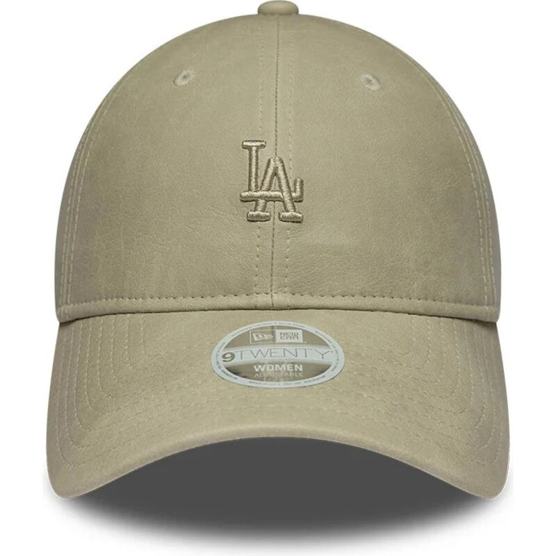 mutzen-gebogen-beige-verstellbares-band-9twenty-washed-pu-der-los-angeles-dodgers-mlb-von-new-era
