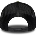 casquette-trucker-verte-et-noire-avec-logo-noir-a-frame-league-essential-new-york-yankees-mlb-new-era
