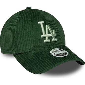 Casquette courbée verte snapback pour femme avec logo vert 9FORTY M-Crown Chunky Cord Los Angeles Dodgers MLB New Era