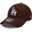 casquette-courbee-marron-snapback-9forty-entry-cord-los-angeles-dodgers-mlb-new-era
