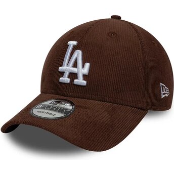 Casquette courbée marron snapback 9FORTY Entry Cord Los Angeles Dodgers MLB New Era