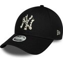 mutzen-gebogen-schwarz-verstellbares-band-9forty-infill-der-new-york-yankees-mlb-von-new-era