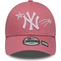 casquette-courbee-rose-ajustable-pour-enfant-9forty-space-new-york-yankees-mlb-new-era
