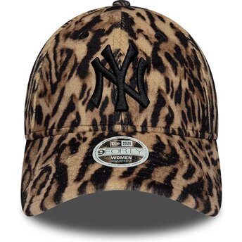 Mützen gebogen leopard verstellbares band 9FORTY Ocelot Print der New York Yankees MLB von New Era