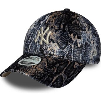 Mützen gebogen mehrfarbig verstellbares band 9FORTY Snake Print der New York Yankees MLB von New Era
