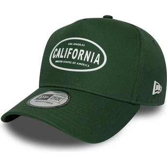 Mützen gebogen grün snapback 9FORTY E Frame Rubber der California Los Angeles von New Era