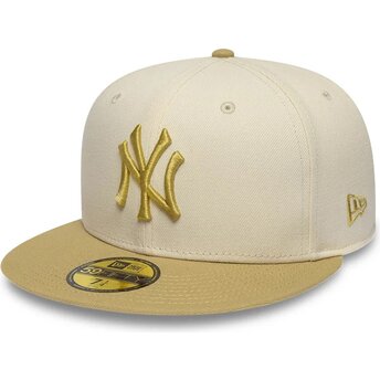 Mützen flach beige angepasst 59FIFTY League Essential der New York Yankees MLB von New Era