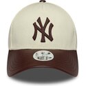 mutzen-gebogen-beige-verstellbares-band-9forty-m-crown-fabric-mix-der-new-york-yankees-mlb-von-new-era