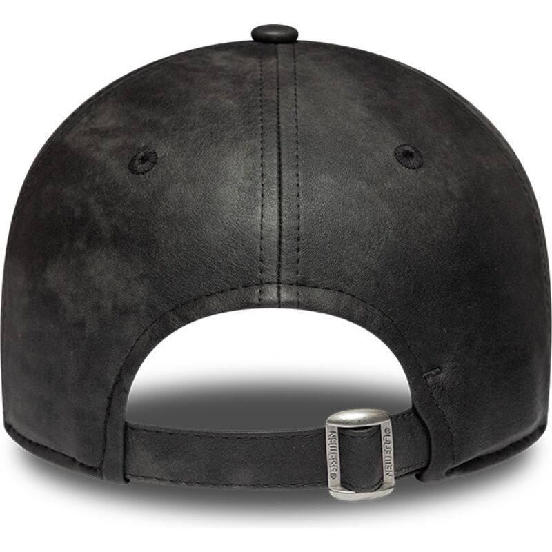 casquette-courbee-noire-ajustable-pour-femme-avec-logo-noir-9twenty-washed-pu-new-york-yankees-mlb-new-era