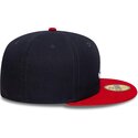 marineblaue-und-rote-anliegende-flat-cap-59fifty-ac-perf-der-atlanta-braves-mlb-von-new-era