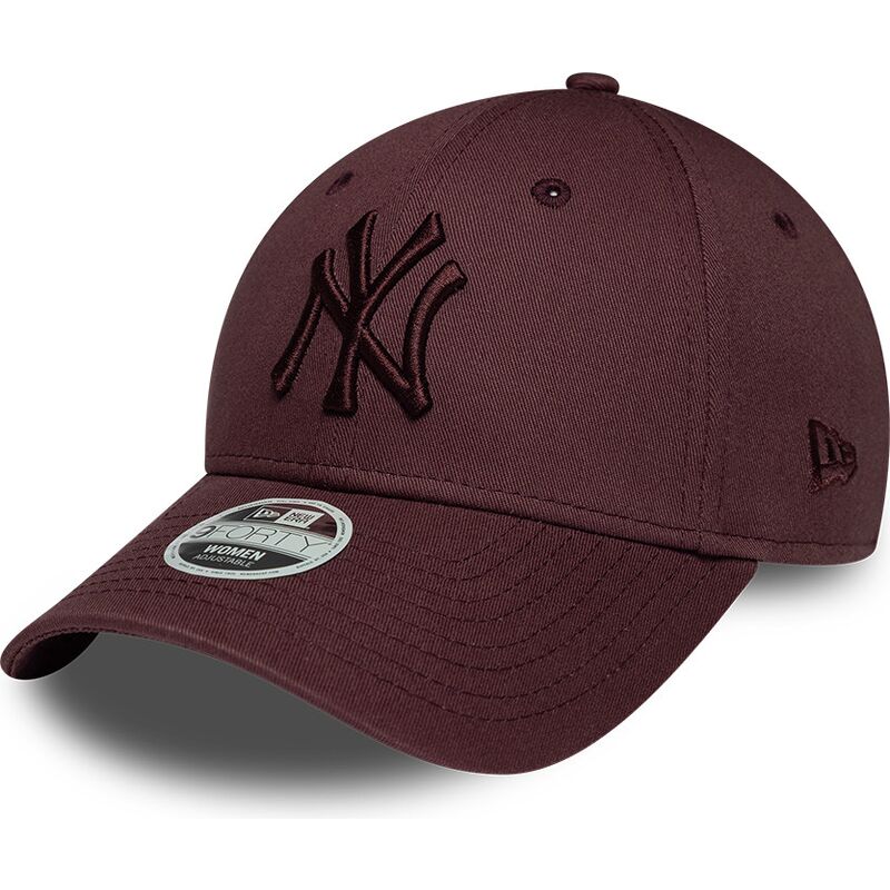 mutzen-gebogen-rot-verstellbares-band-9forty-league-essential-der-new-york-yankees-mlb-von-new-era