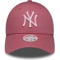casquette-courbee-rose-ajustable-pour-femme-avec-logo-rose-9forty-league-essential-cas-new-york-yankees-mlb-new-era