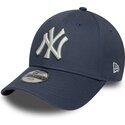 casquette-courbee-bleue-grise-ajustable-pour-enfant-9forty-league-essential-new-york-yankees-mlb-new-era