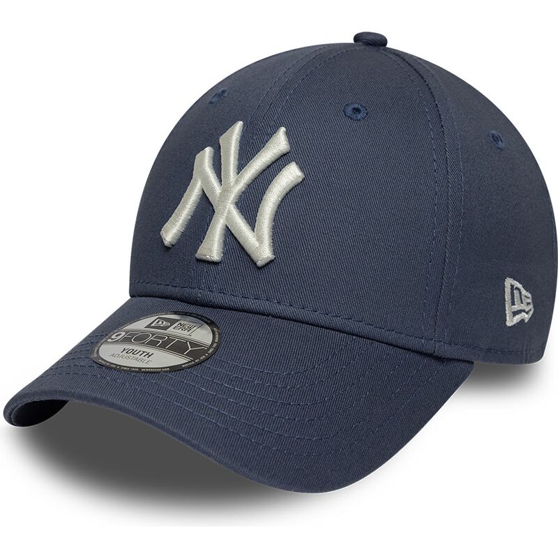 mutzen-gebogen-blau-verstellbares-band-fur-kinder-9forty-league-essential-der-new-york-yankees-mlb-von-new-era