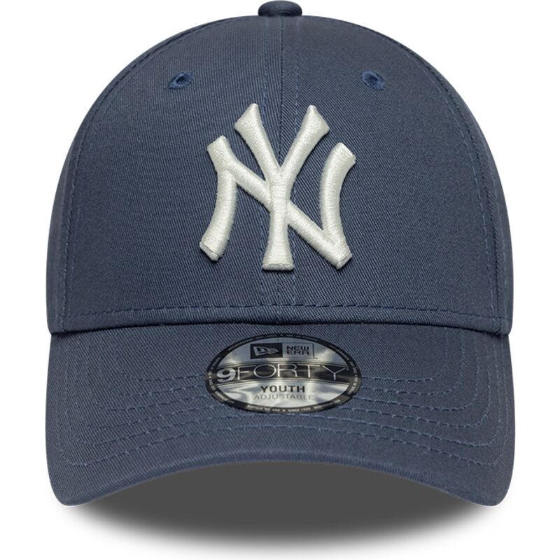 mutzen-gebogen-blau-verstellbares-band-fur-kinder-9forty-league-essential-der-new-york-yankees-mlb-von-new-era