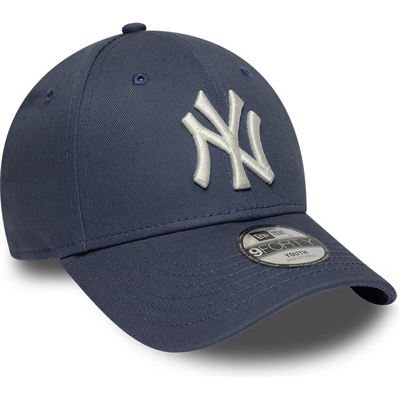 mutzen-gebogen-blau-verstellbares-band-fur-kinder-9forty-league-essential-der-new-york-yankees-mlb-von-new-era