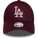 mutzen-gebogen-rot-verstellbares-band-rosa-9forty-metallic-der-los-angeles-dodgers-mlb-von-new-era
