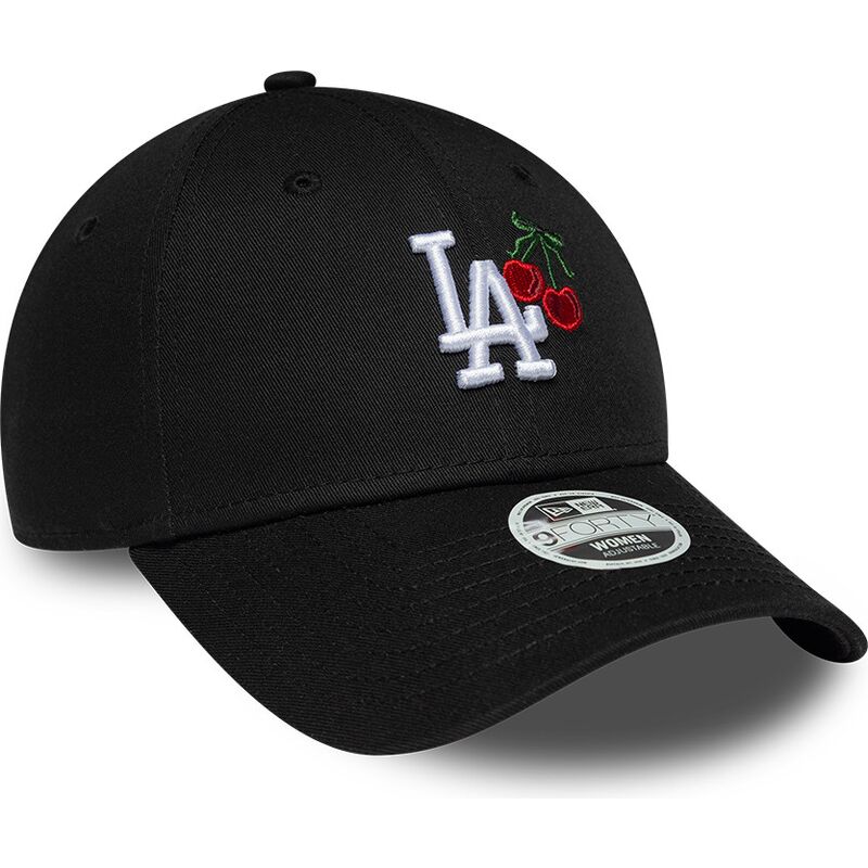 mutzen-gebogen-schwarz-verstellbares-band-9forty-fruit-icon-cherry-der-los-angeles-dodgers-mlb-von-new-era