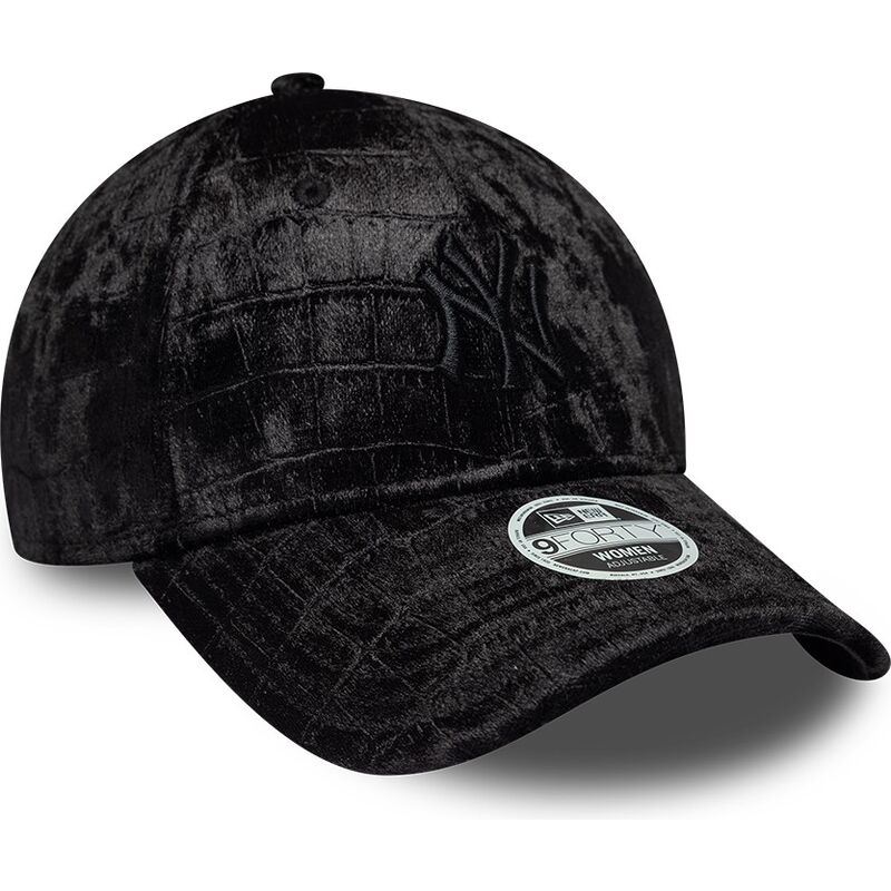 mutzen-gebogen-schwarz-verstellbares-band-9forty-pattern-velour-der-new-york-yankees-mlb-von-new-era