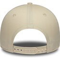 casquette-courbee-beige-snapback-pour-femme-9forty-rose-sequin-new-york-yankees-mlb-new-era
