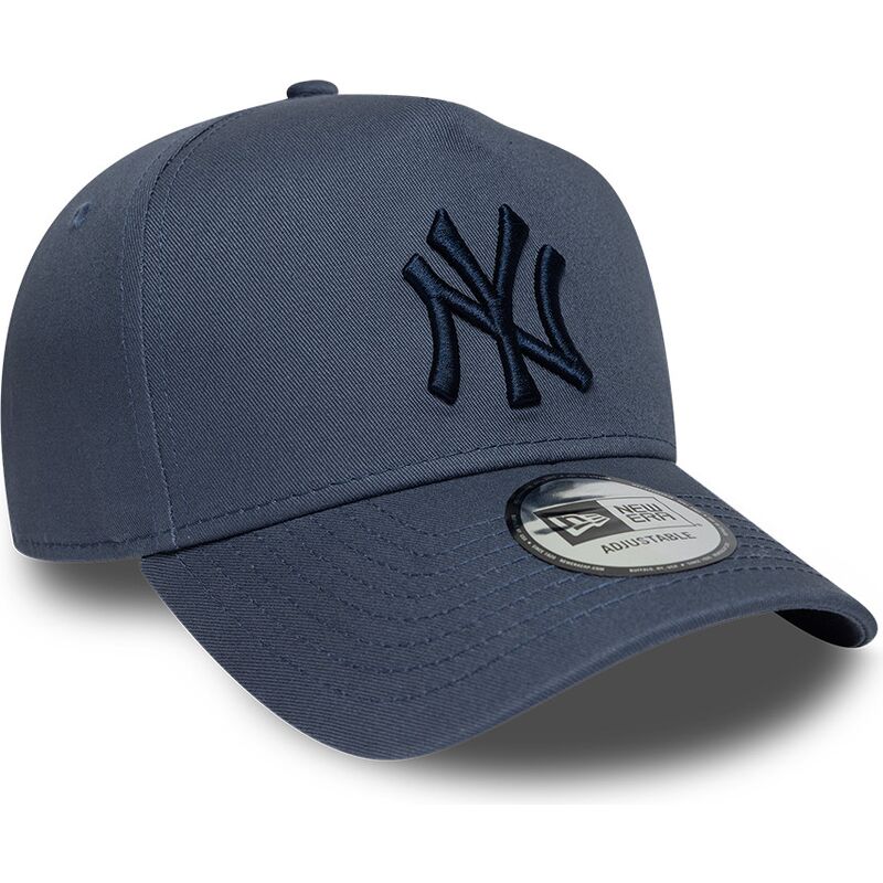 mutzen-gebogen-blau-snapback-9forty-e-frame-league-essential-der-new-york-yankees-mlb-von-new-era