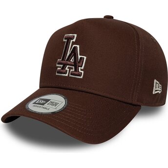 Mützen gebogen braun snapback 9FORTY E Frame Team Outline der Los Angeles Dodgers MLB von New Era