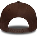 casquette-courbee-marron-snapback-avec-logo-marron-e-frame-team-outline-los-angeles-dodgers-mlb-new-era