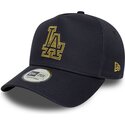 mutzen-gebogen-marineblau-snapback-9forty-dorado-e-frame-metallic-outline-der-los-angeles-dodgers-mlb-von-new-era