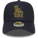 mutzen-gebogen-marineblau-snapback-9forty-dorado-e-frame-metallic-outline-der-los-angeles-dodgers-mlb-von-new-era