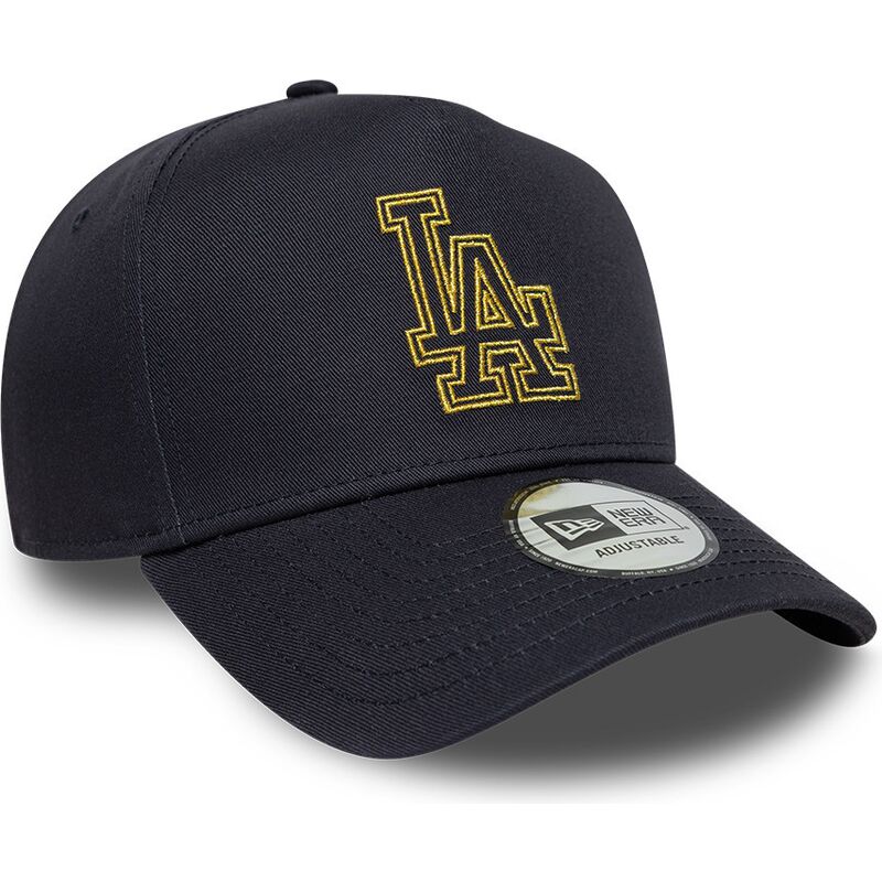 mutzen-gebogen-marineblau-snapback-9forty-dorado-e-frame-metallic-outline-der-los-angeles-dodgers-mlb-von-new-era