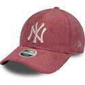 casquette-courbee-rose-ajustable-pour-femme-9forty-m-crown-chunky-cord-new-york-yankees-mlb-new-era