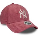 mutzen-gebogen-rosa-verstellbares-band-9forty-m-crown-chunky-cord-der-new-york-yankees-mlb-von-new-era