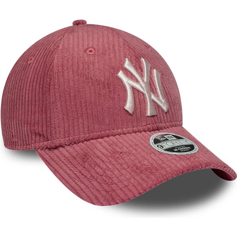 casquette-courbee-rose-ajustable-pour-femme-9forty-m-crown-chunky-cord-new-york-yankees-mlb-new-era casquette-courbee-rose-ajustable-pour-femme-9forty-m-crown-chunky-cord-new-york-yankees-mlb-new-era