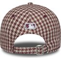 mutzen-gebogen-rot-verstellbares-band-9forty-m-crown-houndstooth-der-new-york-yankees-mlb-von-new-era