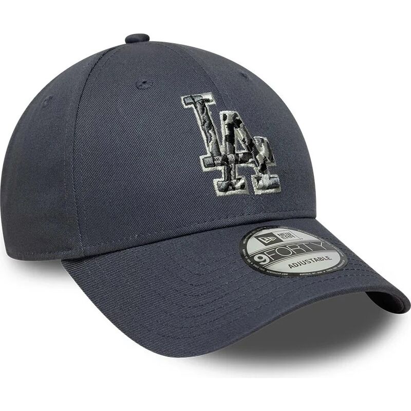 casquette-courbee-grise-ajustable-9forty-outline-camo-los-angeles-dodgers-mlb-new-era