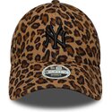 mutzen-gebogen-leopard-verstellbares-band-9forty-leopard-cord-der-new-york-yankees-mlb-von-new-era