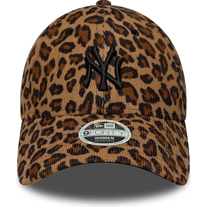casquette-courbee-leopard-ajustable-pour-femme-avec-logo-noir-9forty-lionpard-cord-new-york-yankees-mlb-new-era