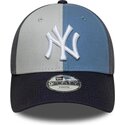mutzen-gebogen-mehrfarbig-verstellbares-band-fur-kinder-9forty-colourblock-der-new-york-yankees-mlb-von-new-era