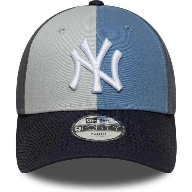 mutzen-gebogen-mehrfarbig-verstellbares-band-fur-kinder-9forty-colourblock-der-new-york-yankees-mlb-von-new-era