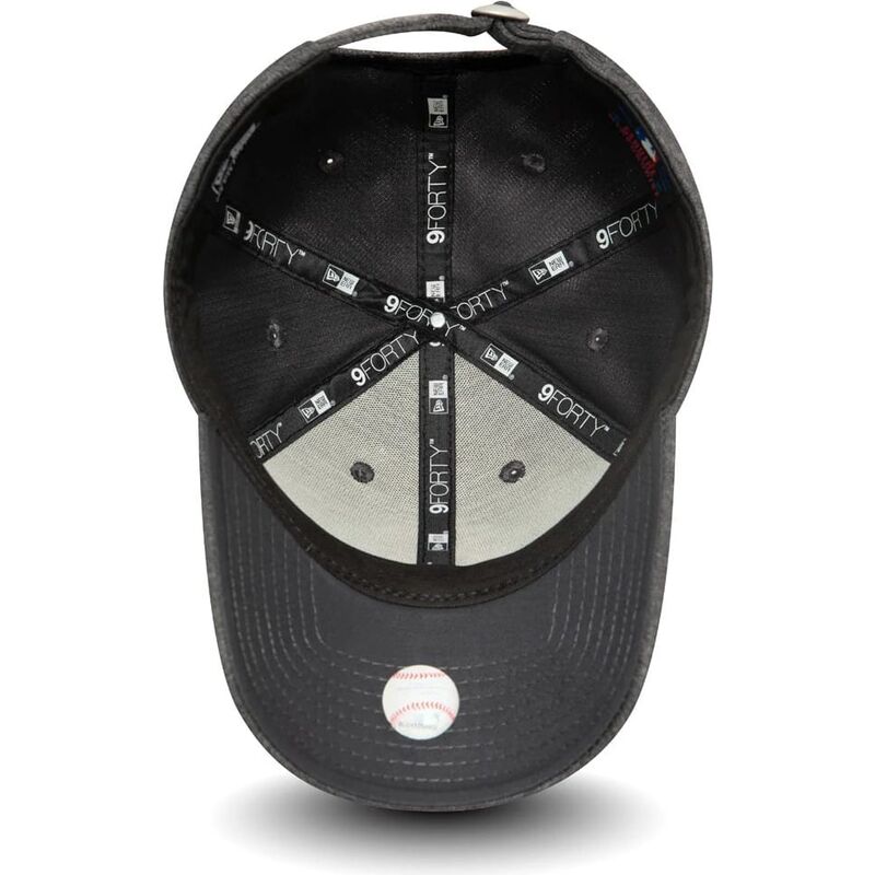 casquette-courbee-grise-ajustable-avec-logo-rose-9forty-tech-pull-new-york-yankees-mlb-new-era