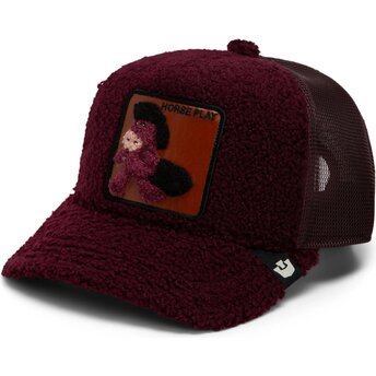 Casquette trucker grenat cheval Horsey Double Stuffed Horse Play The Farm Goorin Bros.