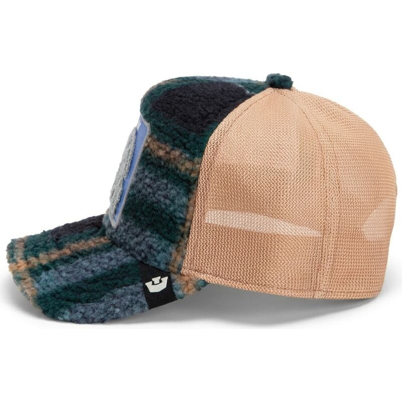 casquette-trucker-verte-et-beige-lapin-en-peluche-bunny-double-stuffed-the-farm-goorin-bros